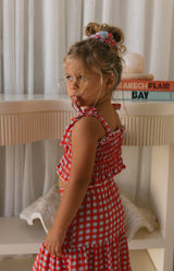 MIMI CROP & SKIRT SET - CAPRI GINGHAM