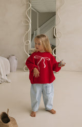 BOW ME OVER KNIT - RED