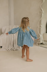 NOELLE DRESS - DENIM BOWS