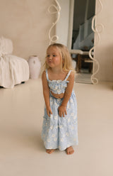 CELESTE CROP & SKIRT SET - BLUE