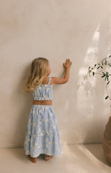 CELESTE CROP & SKIRT SET - BLUE