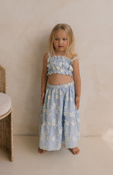 CELESTE CROP & SKIRT SET - BLUE