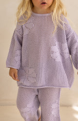 FLORA CROCHET LOOP TOP - LILAC
