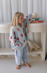 STRAWBERRY CARDIGAN - SKY