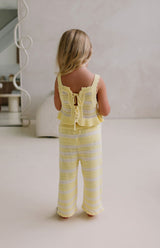AVA CROCHET TOP - BUTTERCUP STRIPE