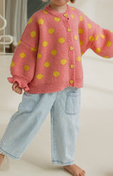 DOT CARDIGAN - WATERMELON
