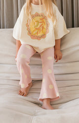 STRAWBERRY DOT RIBBED FLARES