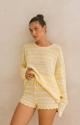 BUTTERCUP STRIPE SHORTS - MAMA