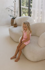 DOTTIE HALTER TOP - PINK POLKA