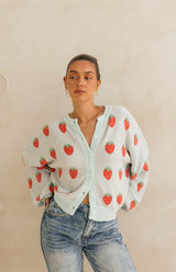 STRAWBERRY CARDIGAN - SKY MAMA