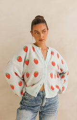 STRAWBERRY CARDIGAN - SKY MAMA