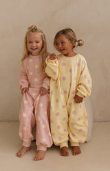 STRAWBERRY CREAM DOT LOUNGE SUIT