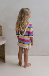 ELOISE TIE BACK DRESS - HAVANA STRIPE