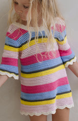 ELOISE TIE BACK DRESS - HAVANA STRIPE