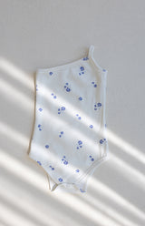 ONE SHOULDER BODYSUIT - BLUE MEADOW