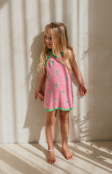 BIRDIE HALTER DRESS - FIORI