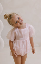 CORA ROMPER - BLUSH SPARKLE