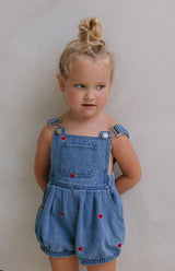 HEART DENIM ROMPER