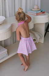 ROSIE DRESS - PINK POLKA