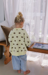 DOTTIE CARDIGAN - LEMON POLKA