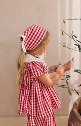 CHERRY GINGHAM HEADSCARF