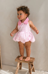 ROSIE ROMPER - PINK POLKA