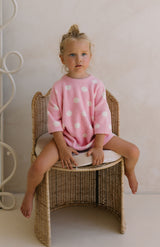 DOTTIE ROMPER - PINK POLKA