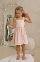 STRAWBERRY CREAM DOT RIC RAC DRESS