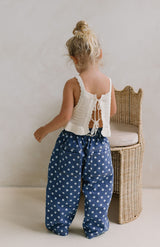 YARRA BARREL JEAN - NAVY POLKA