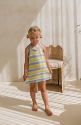 BIRDIE HALTER DRESS - TOSCANA STRIPE