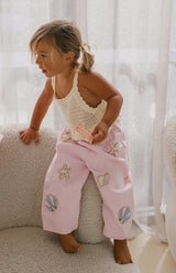 LITTLE COVE BARREL JEANS - PINK