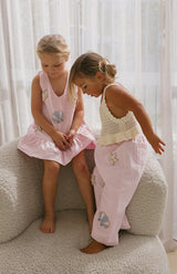 LITTLE COVE BARREL JEANS - PINK