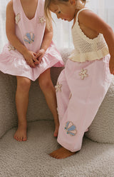 LITTLE COVE BARREL JEANS - PINK