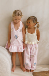 LITTLE COVE BARREL JEANS - PINK
