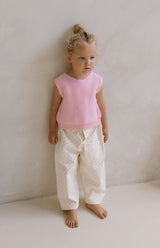 ROSALIE KNIT RIBBON TOP - PINK