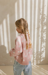DOT CARDIGAN - BLUSH