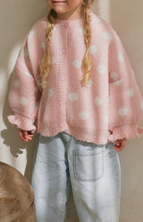 DOT CARDIGAN - BLUSH