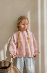 DOT CARDIGAN - BLUSH