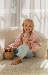 DOT CARDIGAN - BLUSH