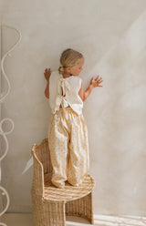 ROSALIE KNIT RIBBON TOP - CREAM