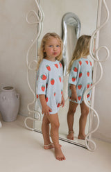 STRAWBERRY ROMPER - SKY