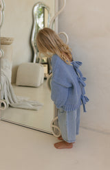 AGNES TIE BACK KNIT - BLUE