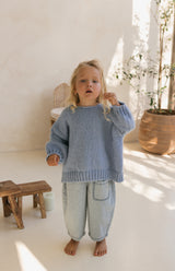 AGNES TIE BACK KNIT - BLUE