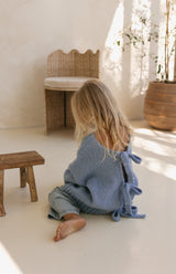 AGNES TIE BACK KNIT - BLUE