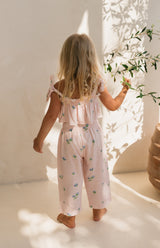 BLUSH BELLE FLEUR TIE CROP & PANT SET
