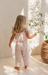 BLUSH BELLE FLEUR TIE CROP & PANT SET