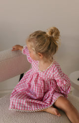 LOLLY DRESS - PINK GINGHAM