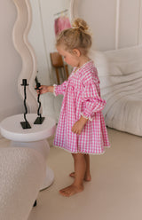 LOLLY DRESS - PINK GINGHAM
