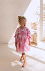 LOLLY DRESS - PINK GINGHAM