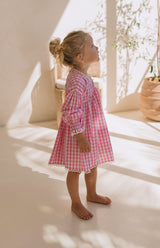 LOLLY DRESS - PINK GINGHAM